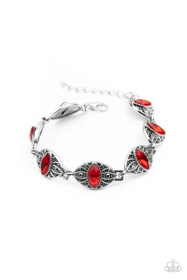 Paparazzi Bracelet ~ Crown Privilege - Red