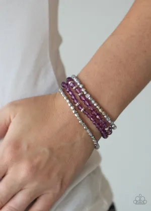 Paparazzi Bracelet ~ Crystal Crush - Purple