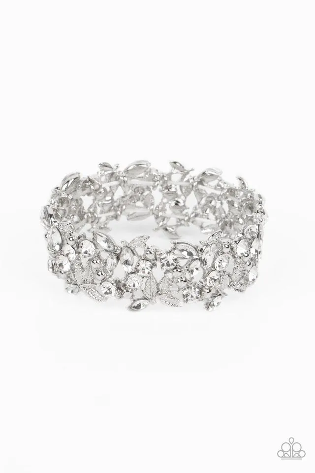 Paparazzi Bracelet ~ Feathered Finesse -White