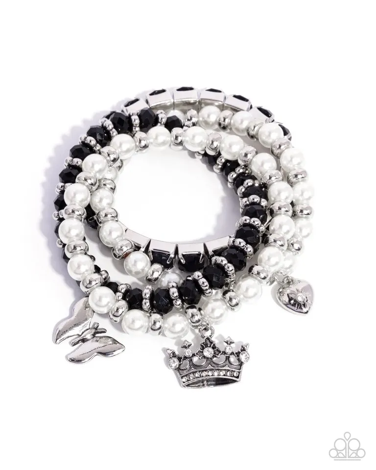 Paparazzi Bracelet ~ Feminine Charm - Black