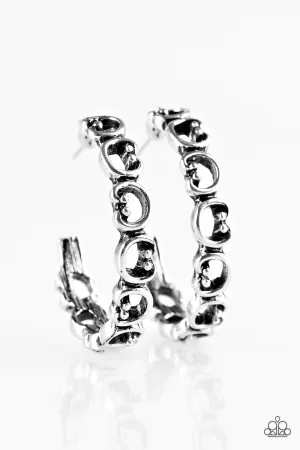 Paparazzi Earring ~ A Big Flirt - Silver