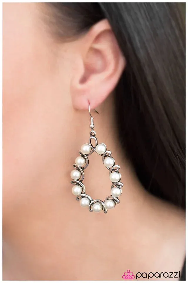 Paparazzi Earring ~ A Gala Affair - White