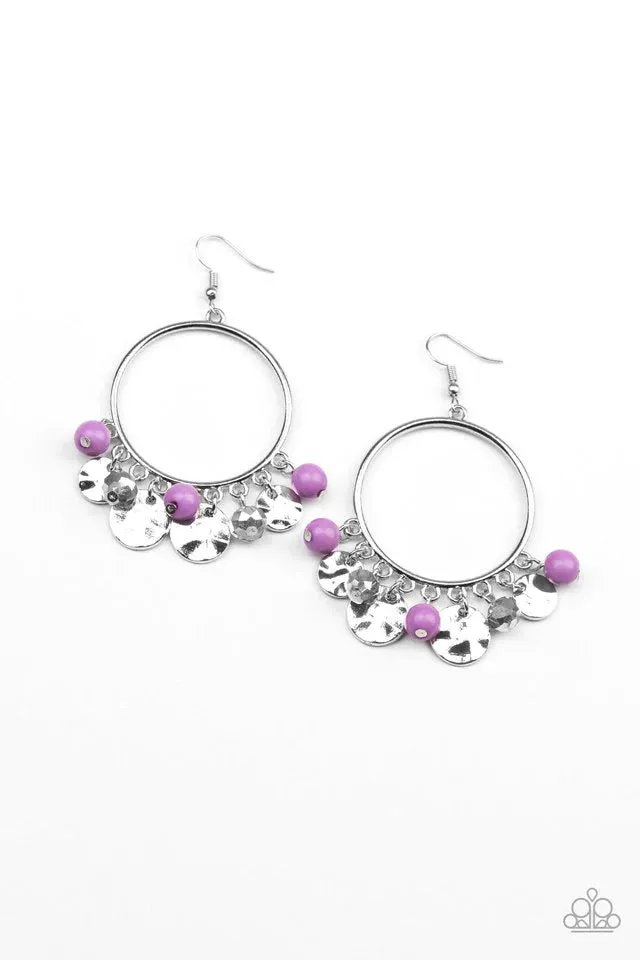 Paparazzi Earring ~ Chroma Chimes - Purple