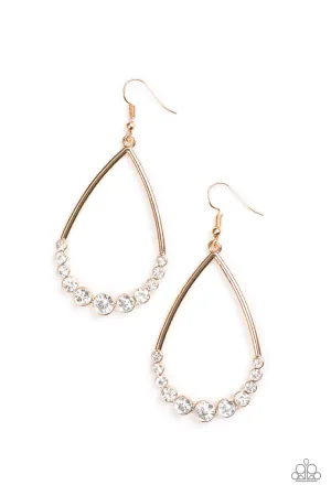 Paparazzi Earring ~ Dipped In Diamonds - Gold