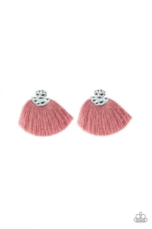 Paparazzi Earring ~ Make Some PLUME - Pink