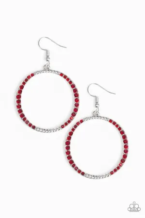 Paparazzi Earring ~ Risky Ritz - Red