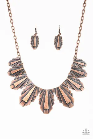 Paparazzi Necklace ~ Cougar Cave - Copper