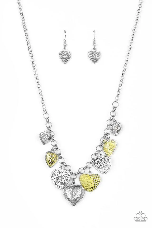 Paparazzi Necklace ~ Grow Love - Yellow