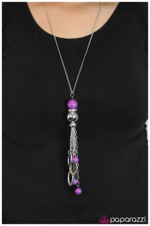 Paparazzi Necklace ~ Leave Them Wanting More - Purple