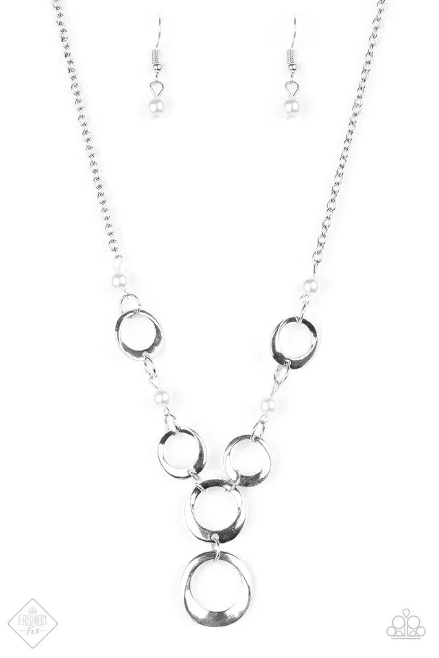 Paparazzi Necklace ~ Perfectly Poised - White