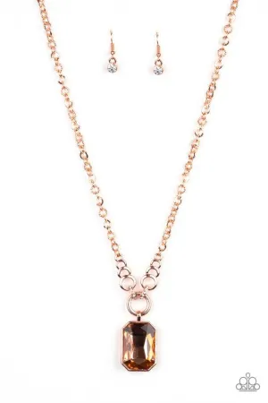 Paparazzi Necklace ~ Queen Bling - Copper