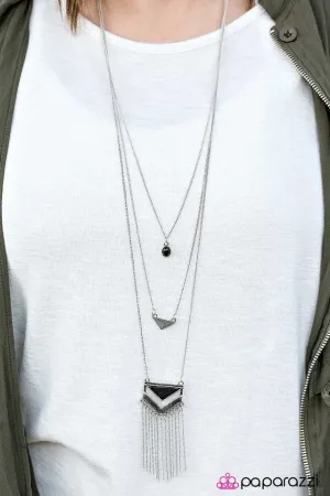 Paparazzi Necklace ~ Rainbow Cliffs - Black