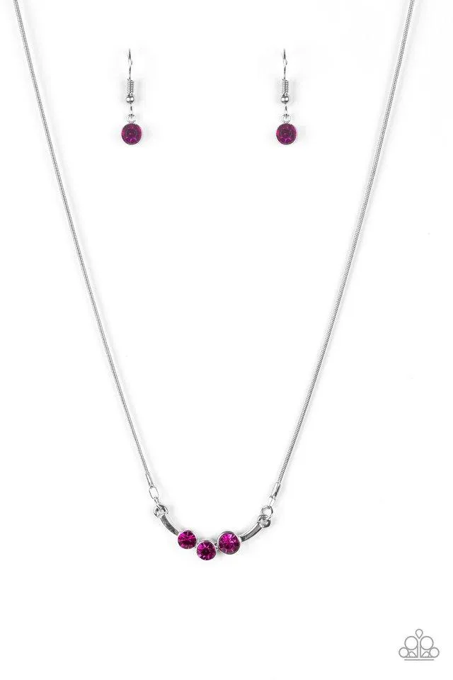 Paparazzi Necklace ~ Sparkling Stargazer - Pink