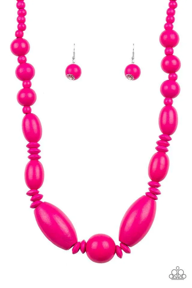 Paparazzi Necklace ~ Summer Breezin - Pink