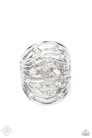 Paparazzi Ring ~ Radiantly Rising - White