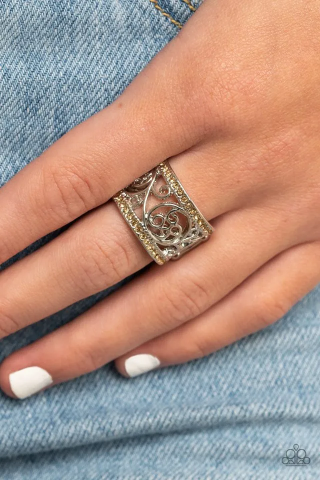 Paparazzi Ring ~ Regal Reflections - Brown