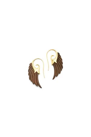 Poplar Wood Wing Earrings