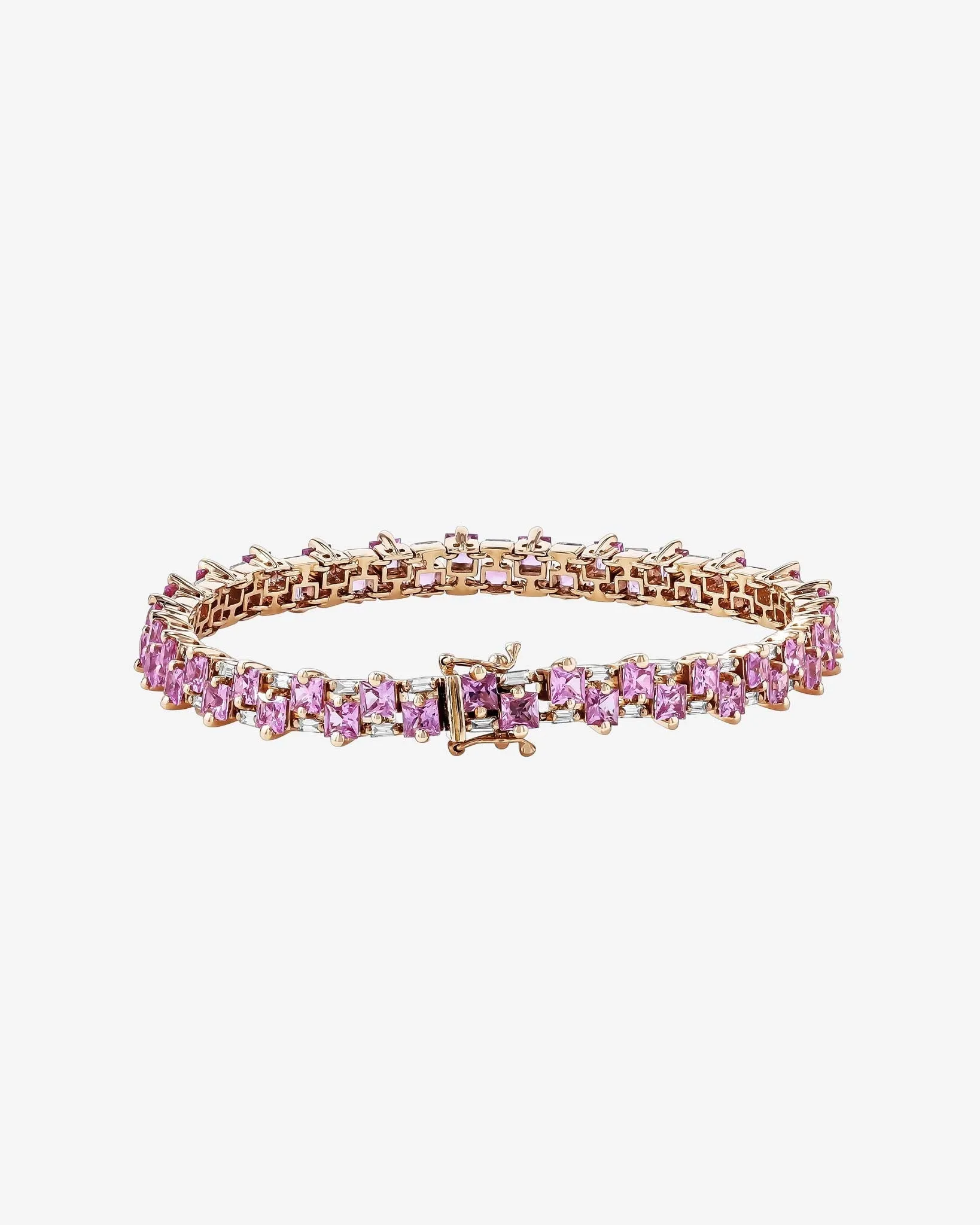 Princess Midi Pink Sapphire Tennis Bracelet