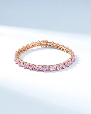 Princess Midi Pink Sapphire Tennis Bracelet