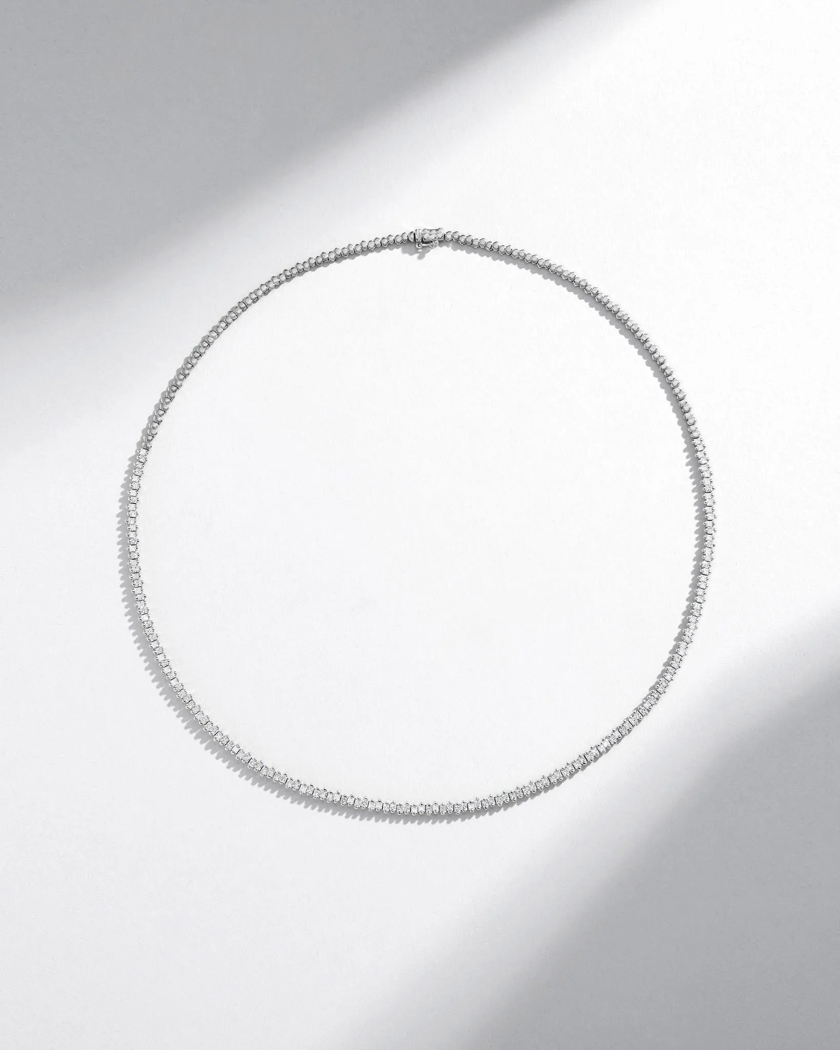 Princess Mini Half Diamond Tennis Necklace