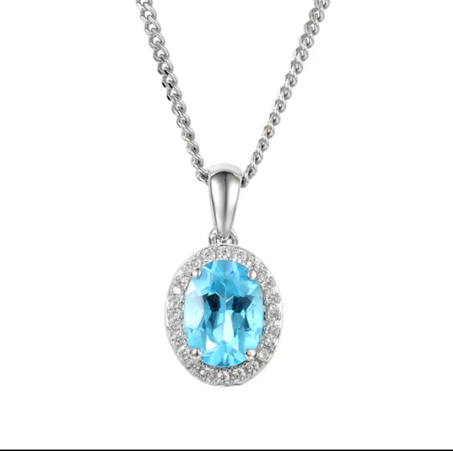 Regal blue halo pendant