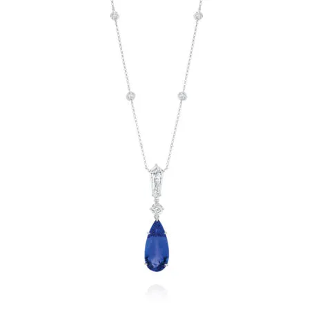 Regal Collection® Tanzanite and Diamond Pendant | White Gold