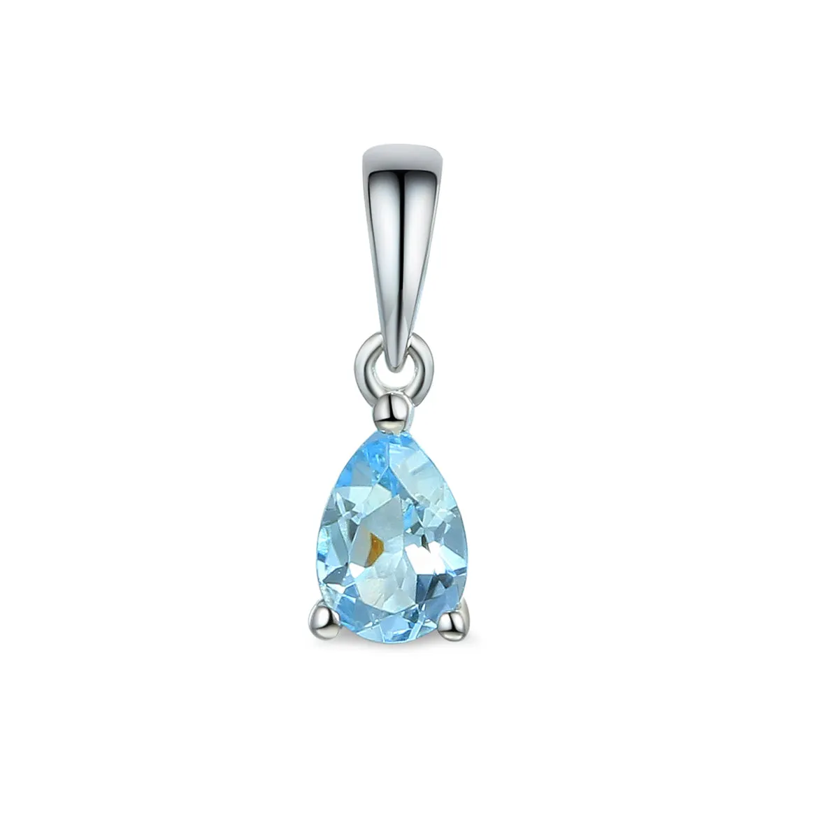 Rosa Mer Pear Aquamarine Pendant & Earring Set | 9K White Gold