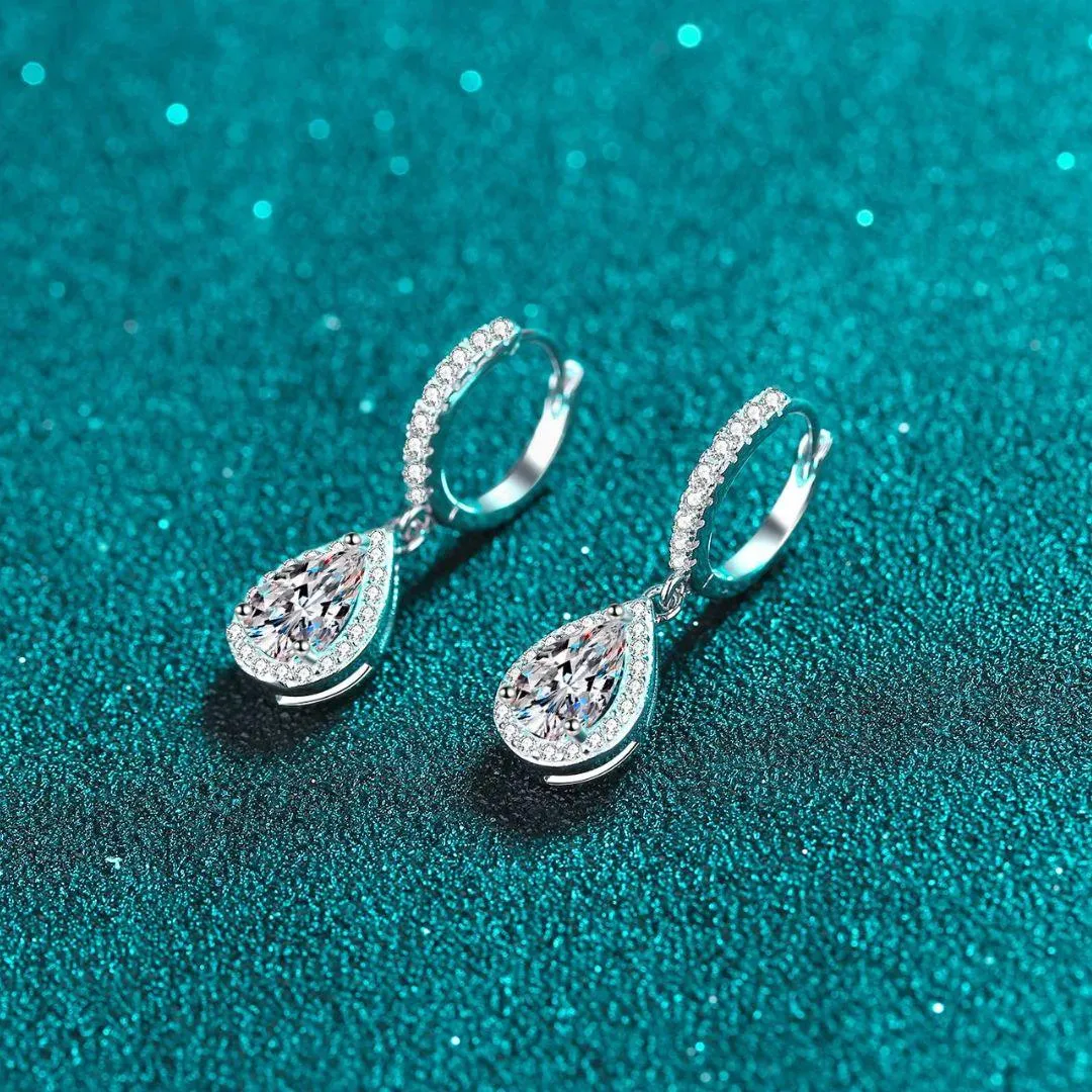 RSE-239 Classic Elegance: Sterling Silver Teardrop Earrings