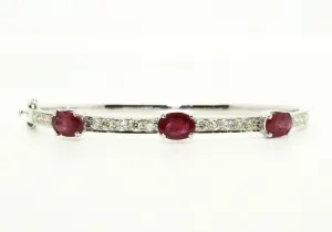 Ruby & Diamond Space Bangle