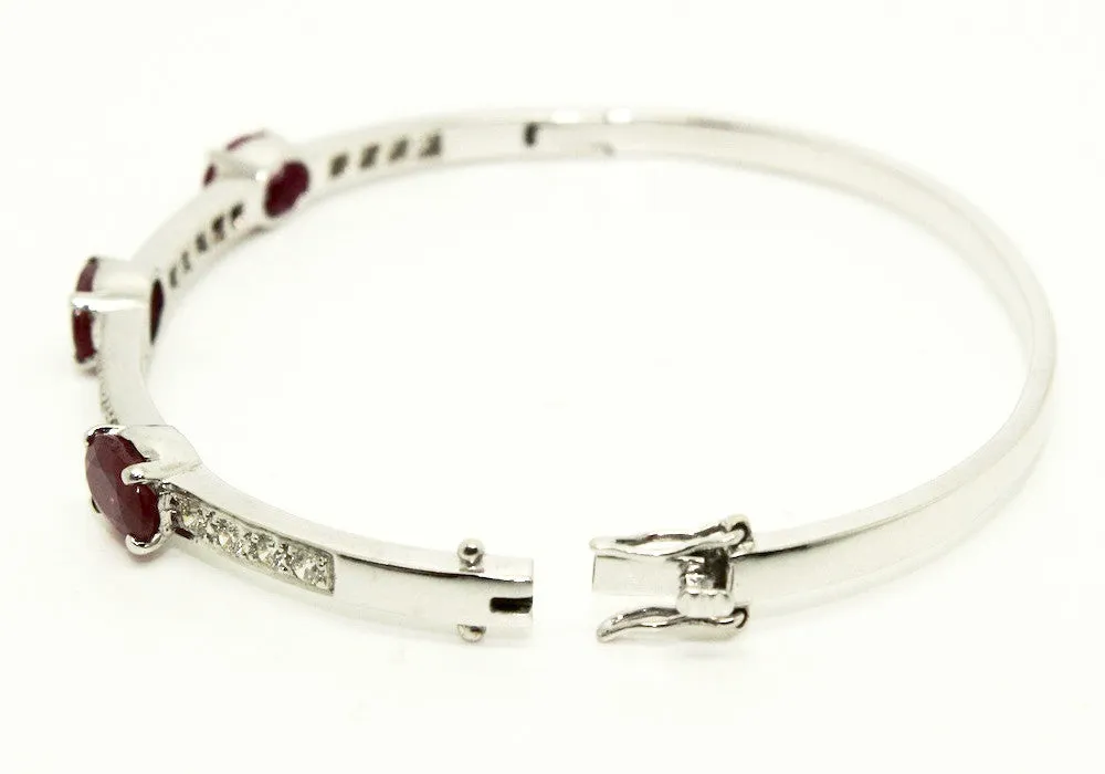 Ruby & Diamond Space Bangle