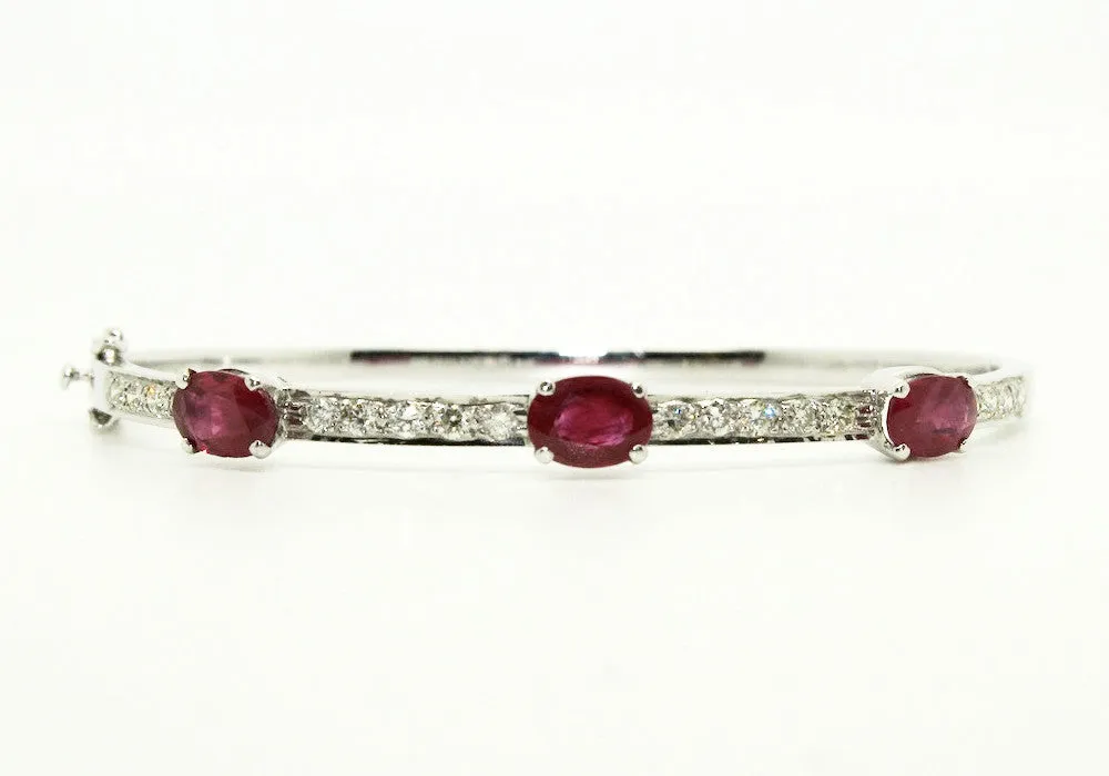 Ruby & Diamond Space Bangle