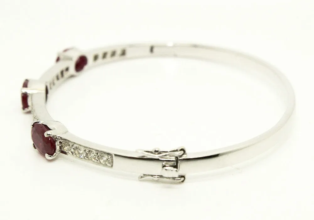 Ruby & Diamond Space Bangle