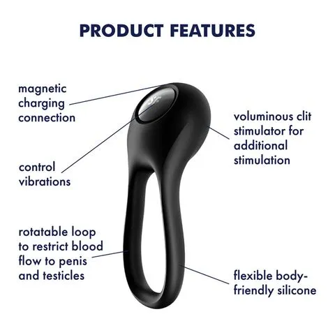 Satisfyer Majestic Duo Ring - Black