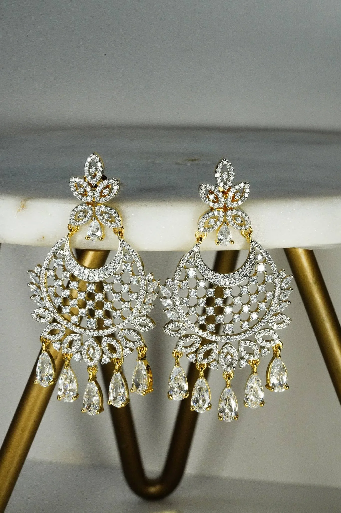 Siya - AD Chandbali Earrings