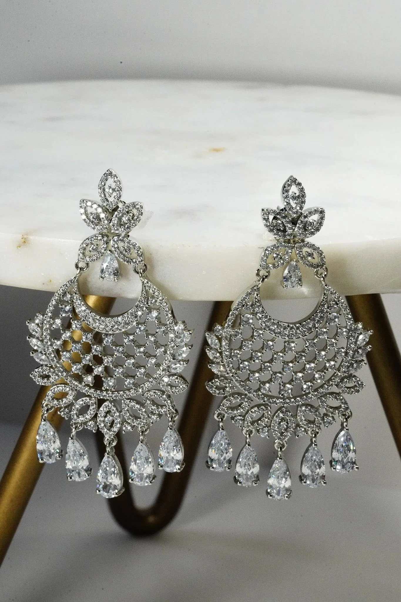 Siya - AD Chandbali Earrings