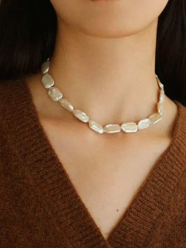 Special Shaped Baroque Pearls Collarbone Necklace