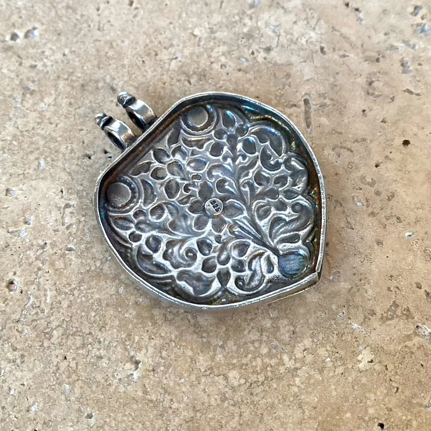 Sterling Silver Blossom Engraved Pendant