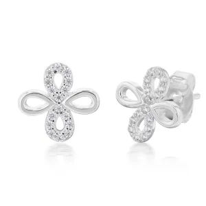 Sterling Silver Zirconia Fancy Studs