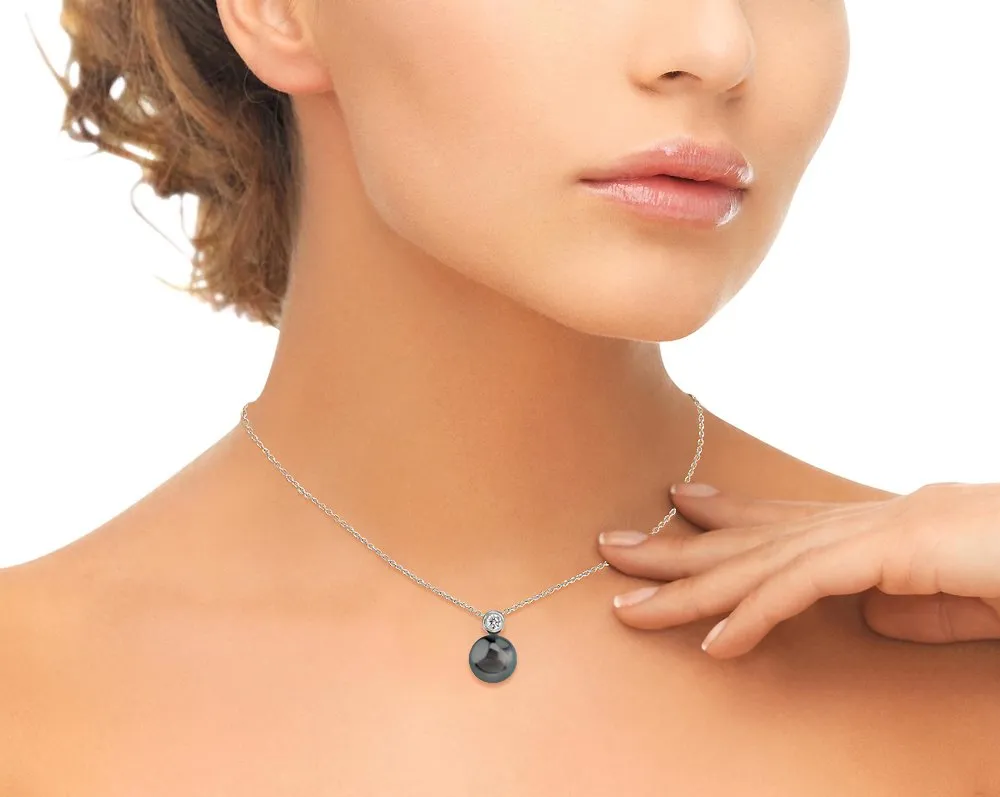 Tahitian South Sea Pearl & Diamond Honor Pendant