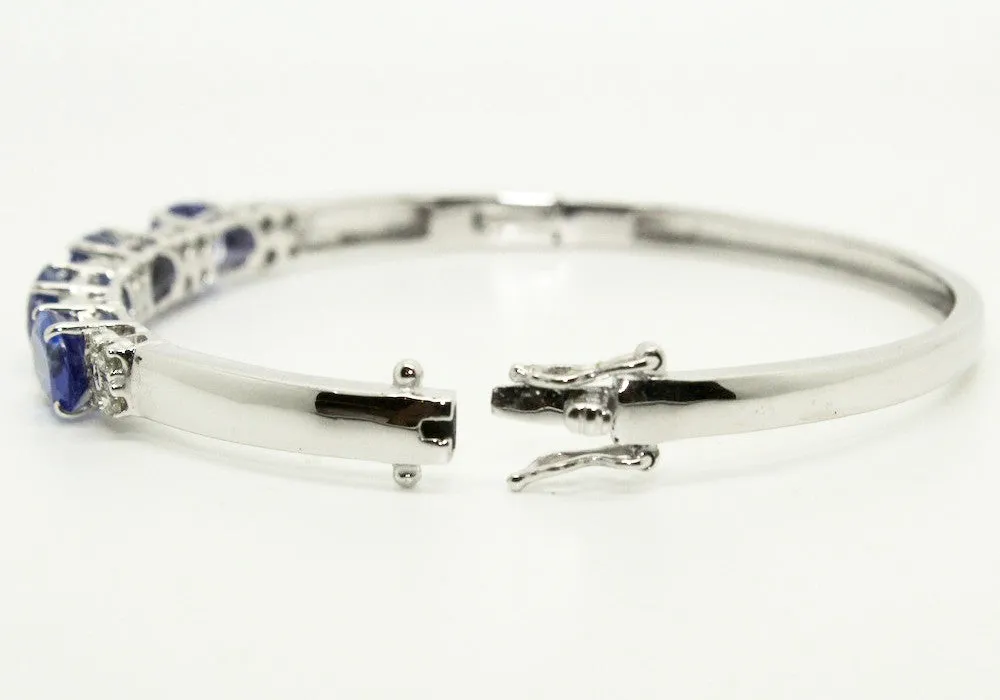 Tanzanite & Diamond  Bangle /Item code :BNG5