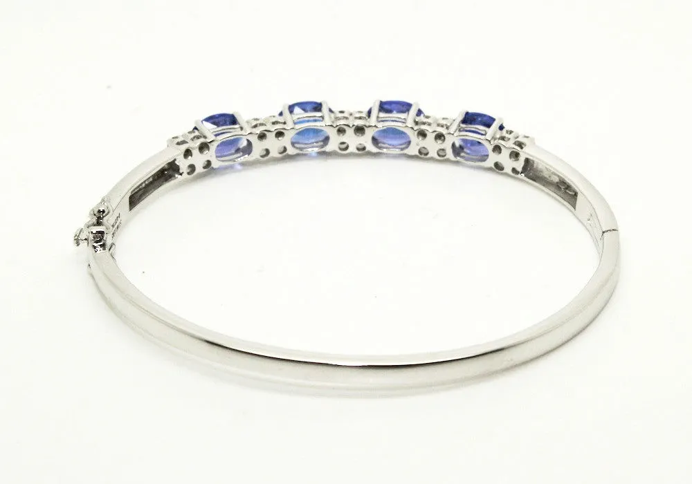 Tanzanite & Diamond  Bangle /Item code :BNG5