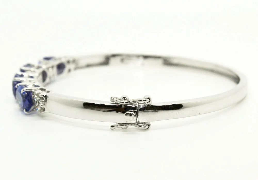 Tanzanite & Diamond  Bangle /Item code :BNG5