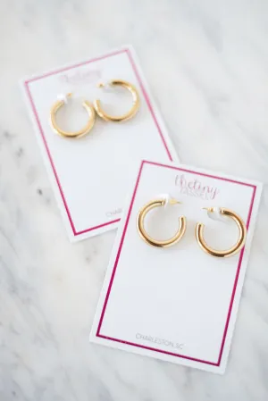 The Poinsett Hoop Earring