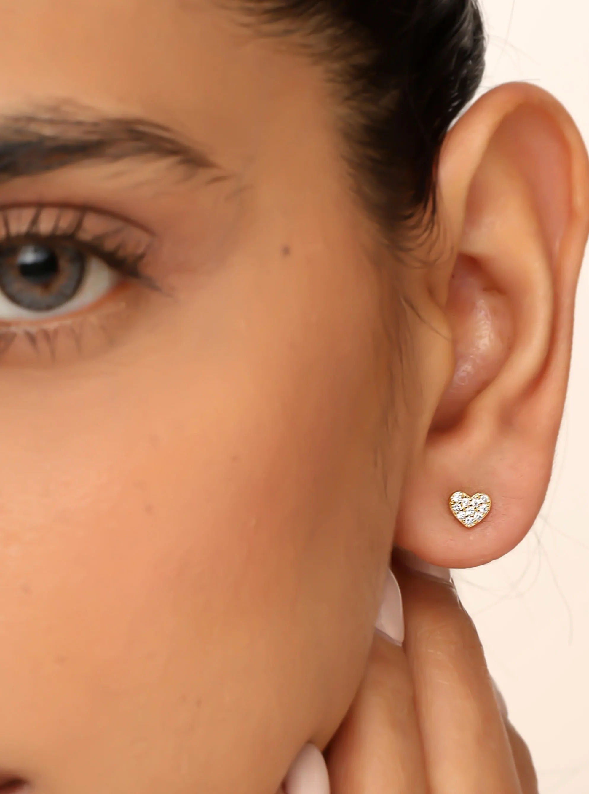 Tiny Heart Studs