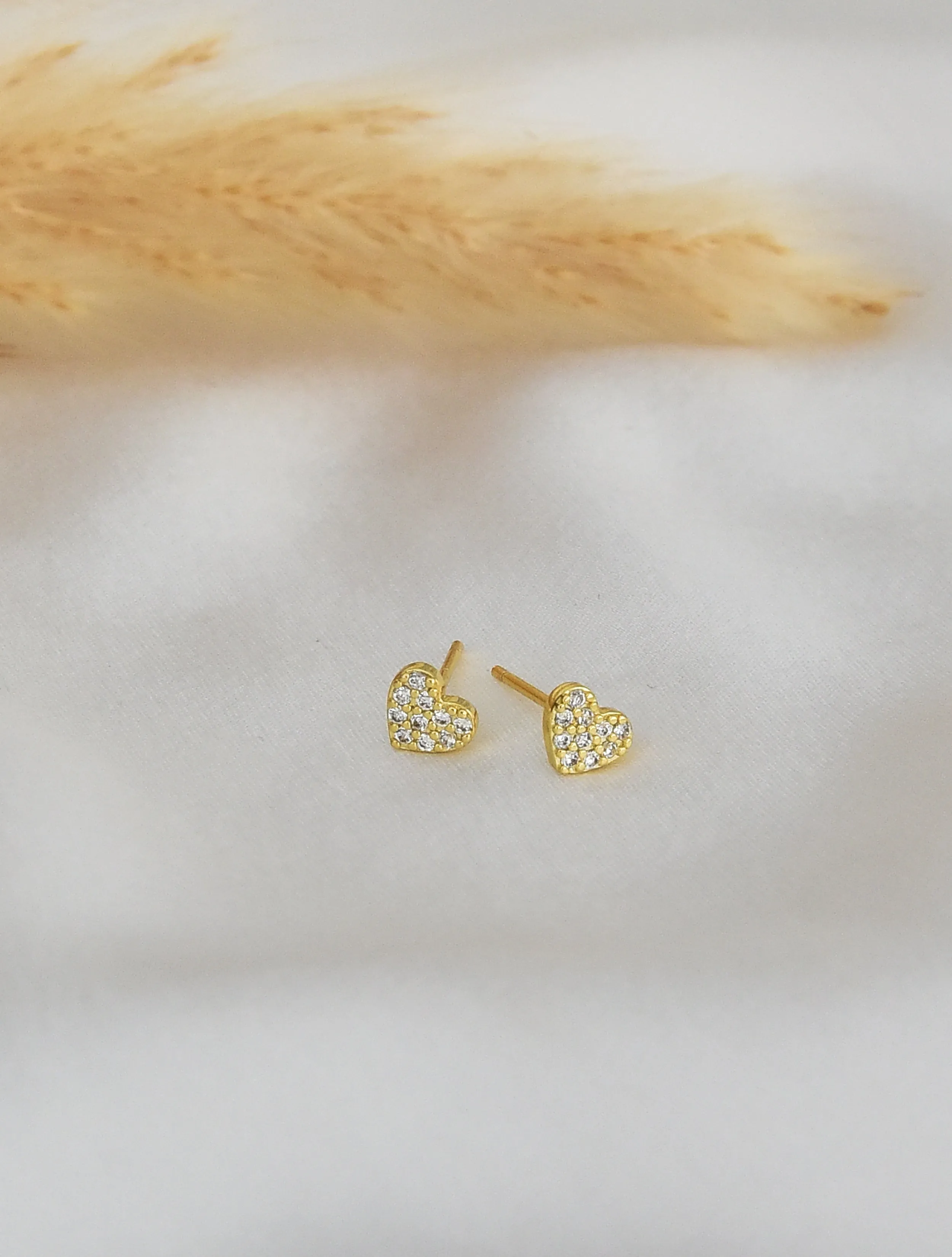 Tiny Heart Studs