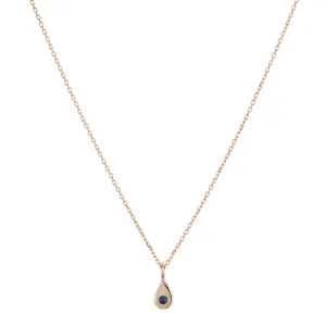 Twisted Teardrop Sapphire Necklace