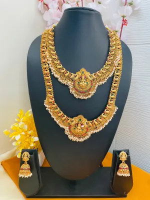 WHITE BEADS JEWELLERY BRIDAL SET