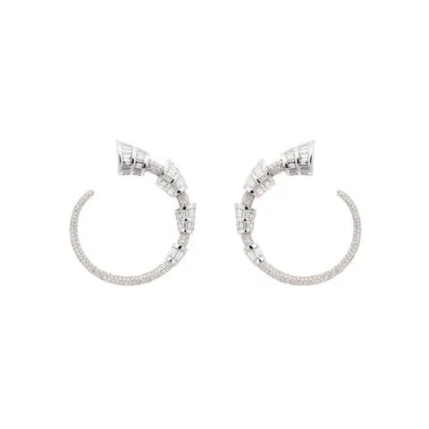 White Gold Hoop Earrings