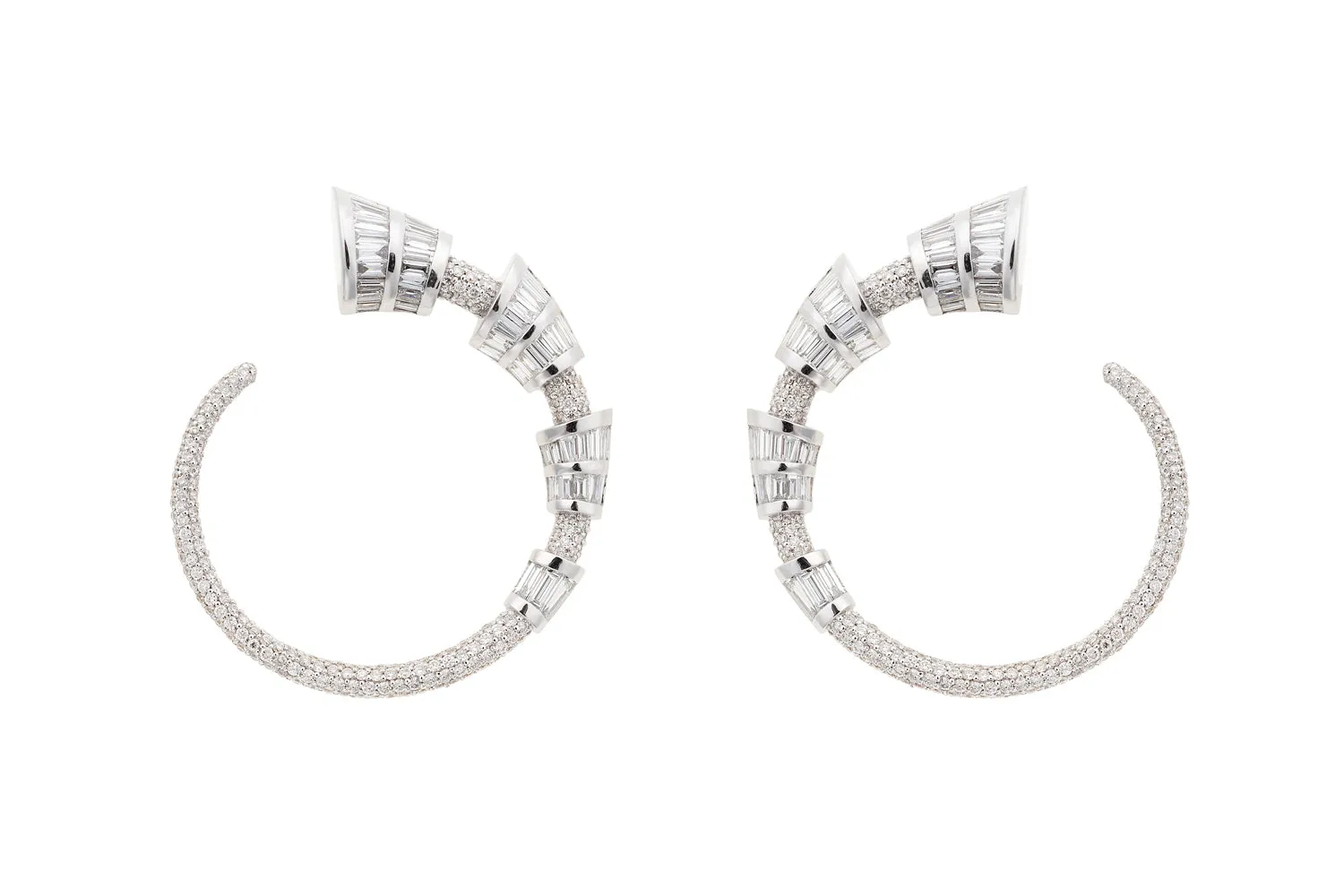 White Gold Hoop Earrings