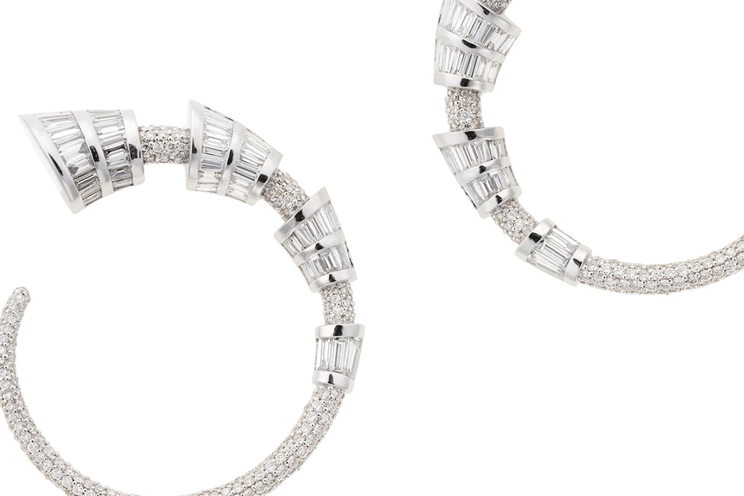 White Gold Hoop Earrings